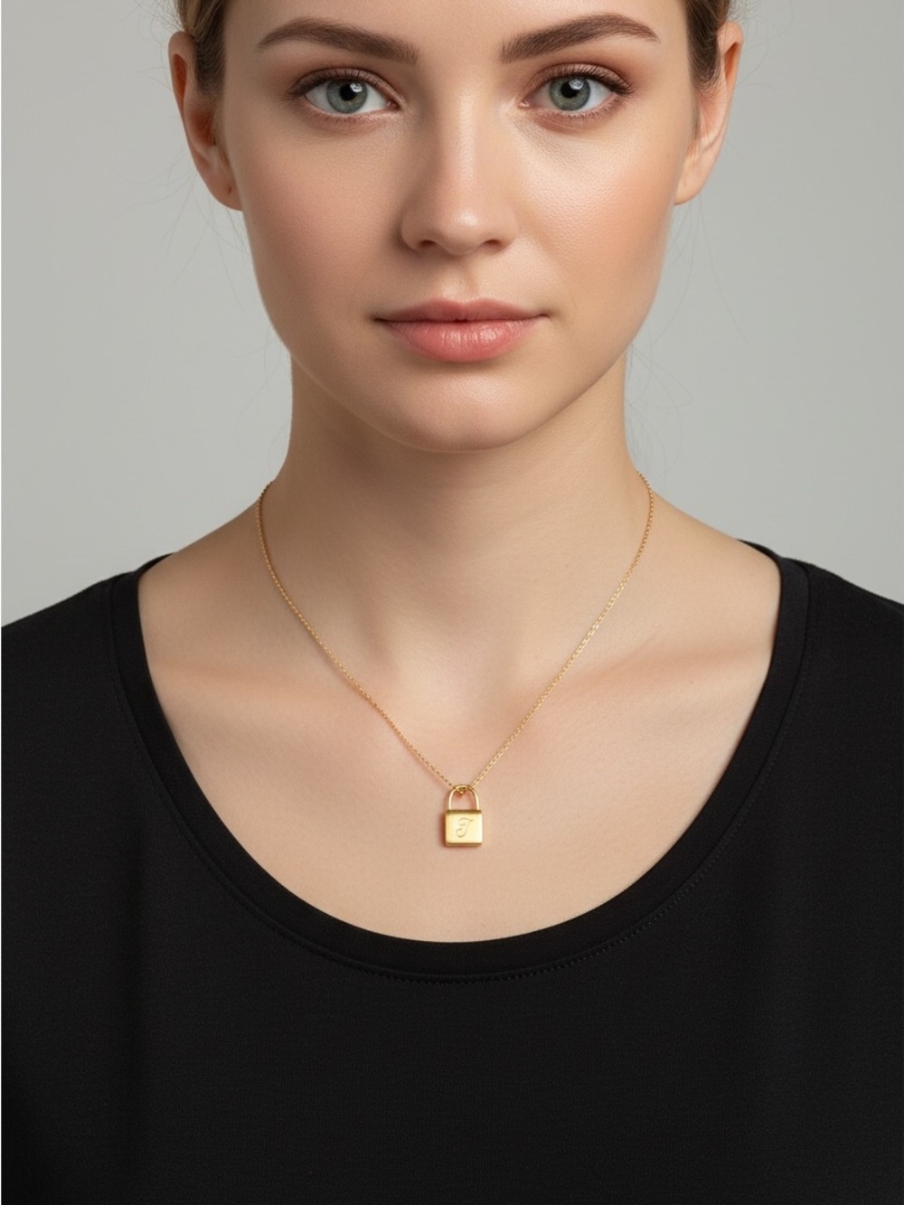 9/23 Gold Padlock Pendant Necklace - Elegant Women’s Jewelry